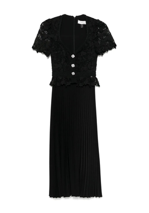 NISSA lace-panels maxi dress - Black