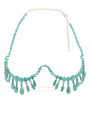 Cult Gaia Gabrie beaded bralette - Blue