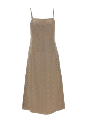 FENDI satin midi dress - Grey