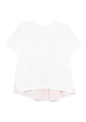 Parlor polka dot ruffled T-shirt - White