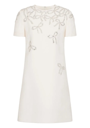 Valentino Garavani Crepe Couture embroidered minidress - White