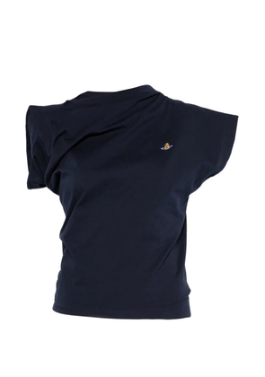 Vivienne Westwood Hebo asymmterical-neck T-shirt - Blue