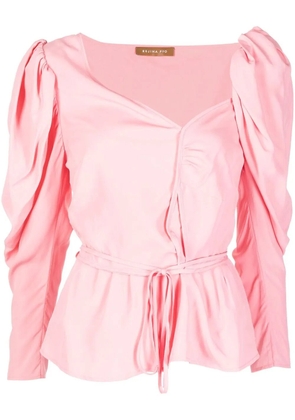 Rejina Pyo puff-sleeve tie-fastening blouse - Pink