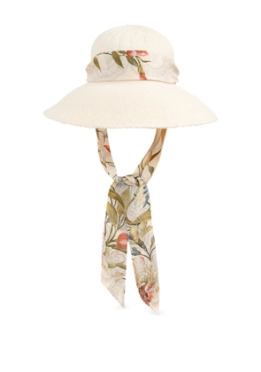 ETRO scarf-detail hat - Neutrals