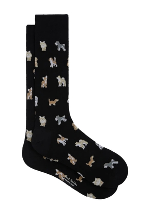 Paul Smith dog-pattern socks - Black