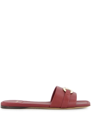 Ferragamo Leah flat slides - Red