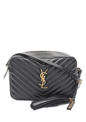 Saint Laurent Pre-Owned 2010S Lou Roux monogram chevron shoulder bag - Black
