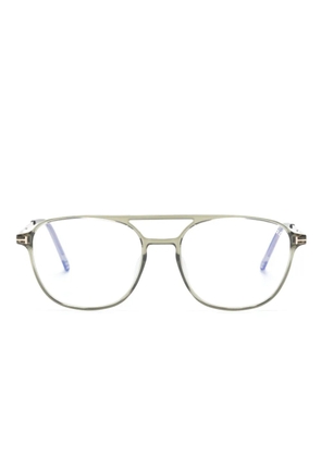 TOM FORD Eyewear thin-arms pilot-frame glasses - Grey
