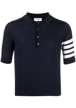 Thom Browne 4-Bar short-sleeved polo shirt - Blue