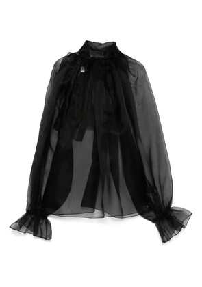 Atu Body Couture ruffled high-neck top - Black