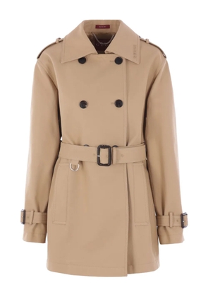 Gucci double-breasted belted trench coat - Neutrals