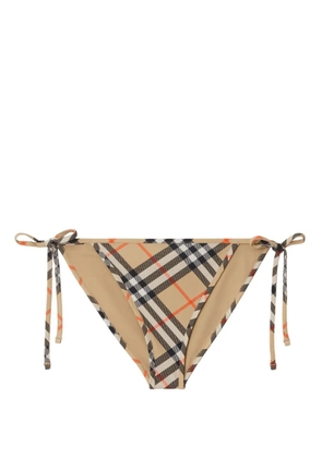 Burberry check-pattern bikini briefs - Neutrals