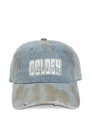 Golden Goose distressed denim cap - Blue