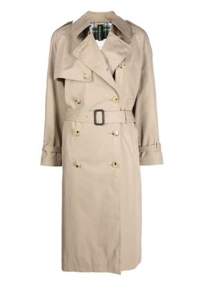 Mackintosh JAMIE gabardine-weave trench coat - Brown