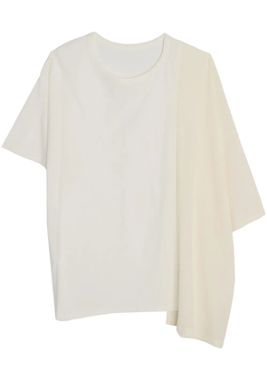 Y's asymmetric cotton T-shirt - Neutrals