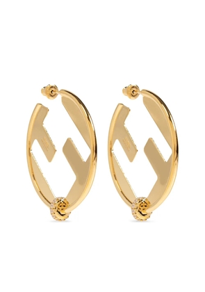 FENDI FF-motif embellished earrings - Gold