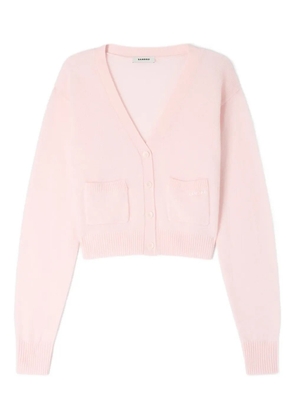 SANDRO V-neck cropped cardigan - Pink