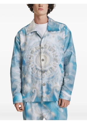 IRINA VOINEA printed overshirt - Blue