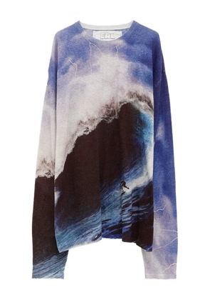 ERL wave-jacquard jumper - Blue