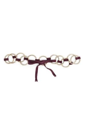 PAULA metal-rings tie-fastening belt - Purple