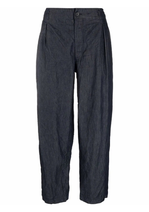 Comme Des Garçons Shirt crinkled wide leg trousers - Blue