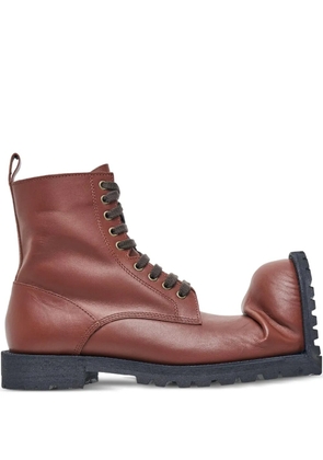 Comme des Garçons Homme Plus oversized-toe leather boots - Brown