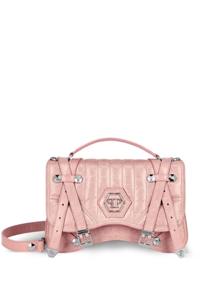 Philipp Plein medium Hexagon leather tote bag - Pink