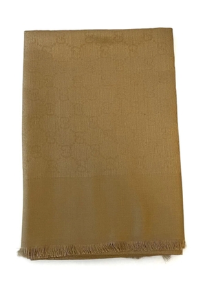 Gucci GG monogram cotton-silk scarf - Neutrals