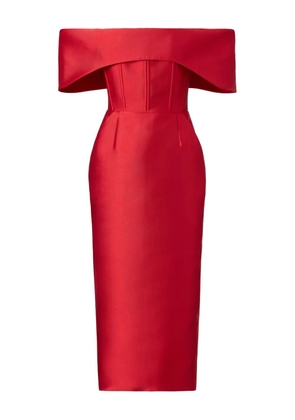 ARAFTU off-shoulder midi dress - Red