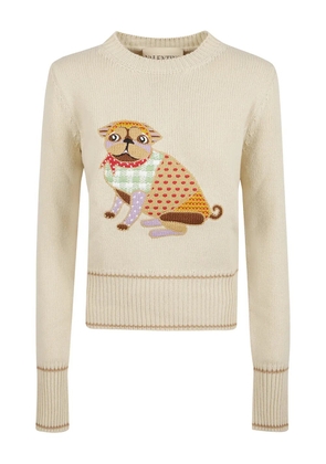 Valentino Garavani embroidered sweater - Neutrals