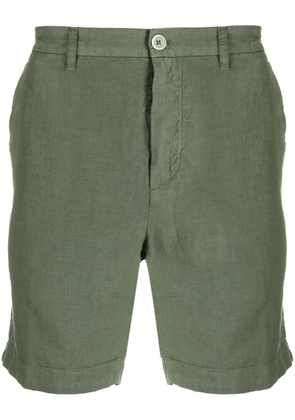 120% Lino linen Bermuda shorts - Green