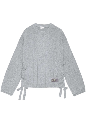 GANNI drawstring sweater - Grey