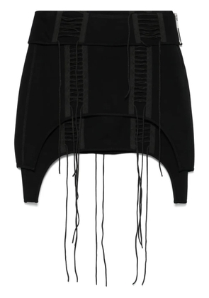 Helmut Lang lace-up mini skirt - Black