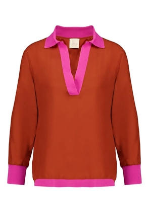 PAULA V-neck blouse - Red