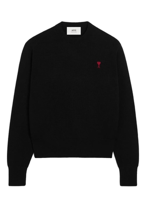 AMI Paris Ami De Coeur wool crew-neck sweater - Black