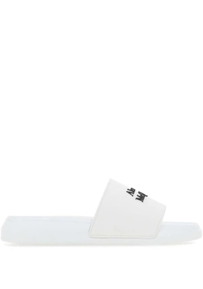 Alexander McQueen logo-embellished slides - White