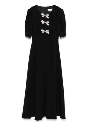 NISSA bow-appliqué maxi dress - Black