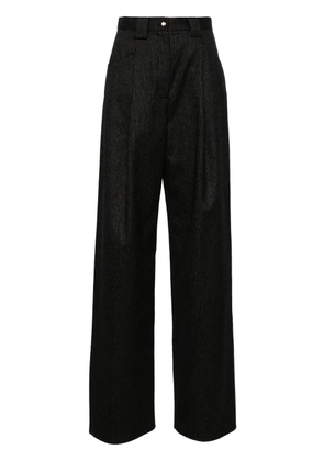 MANURÍ Nuri pinstriped straight-leg trousers - Black