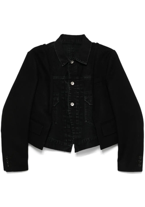 sacai panelled jacket - Black