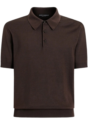 Dolce & Gabbana short-sleeve polo shirt - Brown