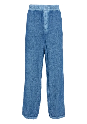 Burberry straight-leg linen trousers - Blue