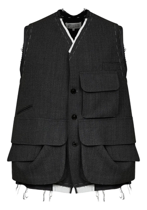 Maison Margiela cargo wool vest - Grey