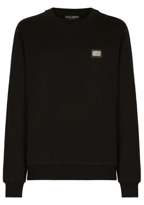 Dolce & Gabbana logo-tag cotton sweatshirt - Black