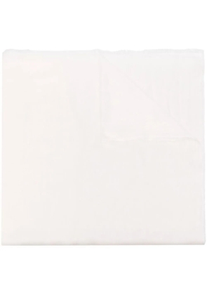 Faliero Sarti solid-color fringed scarf - White