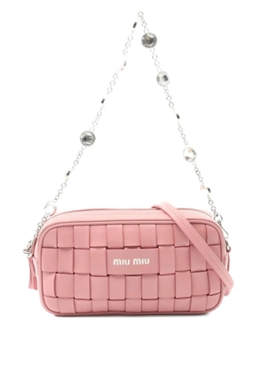 Miu Miu Pre-Owned 2010s crystal-embellished shoulder bag - Pink