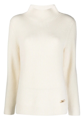 Michael Michael Kors high-neck ribbed-knit jumper - Neutrals