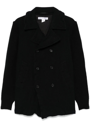 Comme Des Garçons Shirt ribbed-sleeve peacoat - Blue