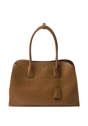 Prada large leather tote bag - Brown