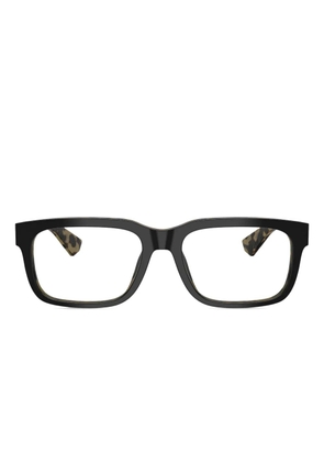 Dolce & Gabbana Eyewear square leopard-print glasses - Black