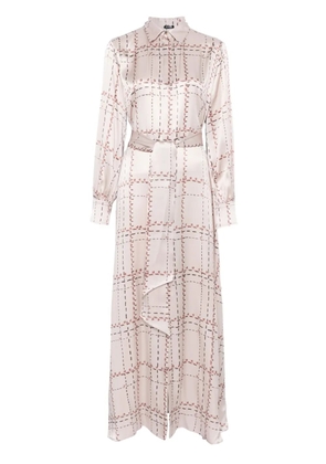 Kiton printed silk shirt dress - Pink